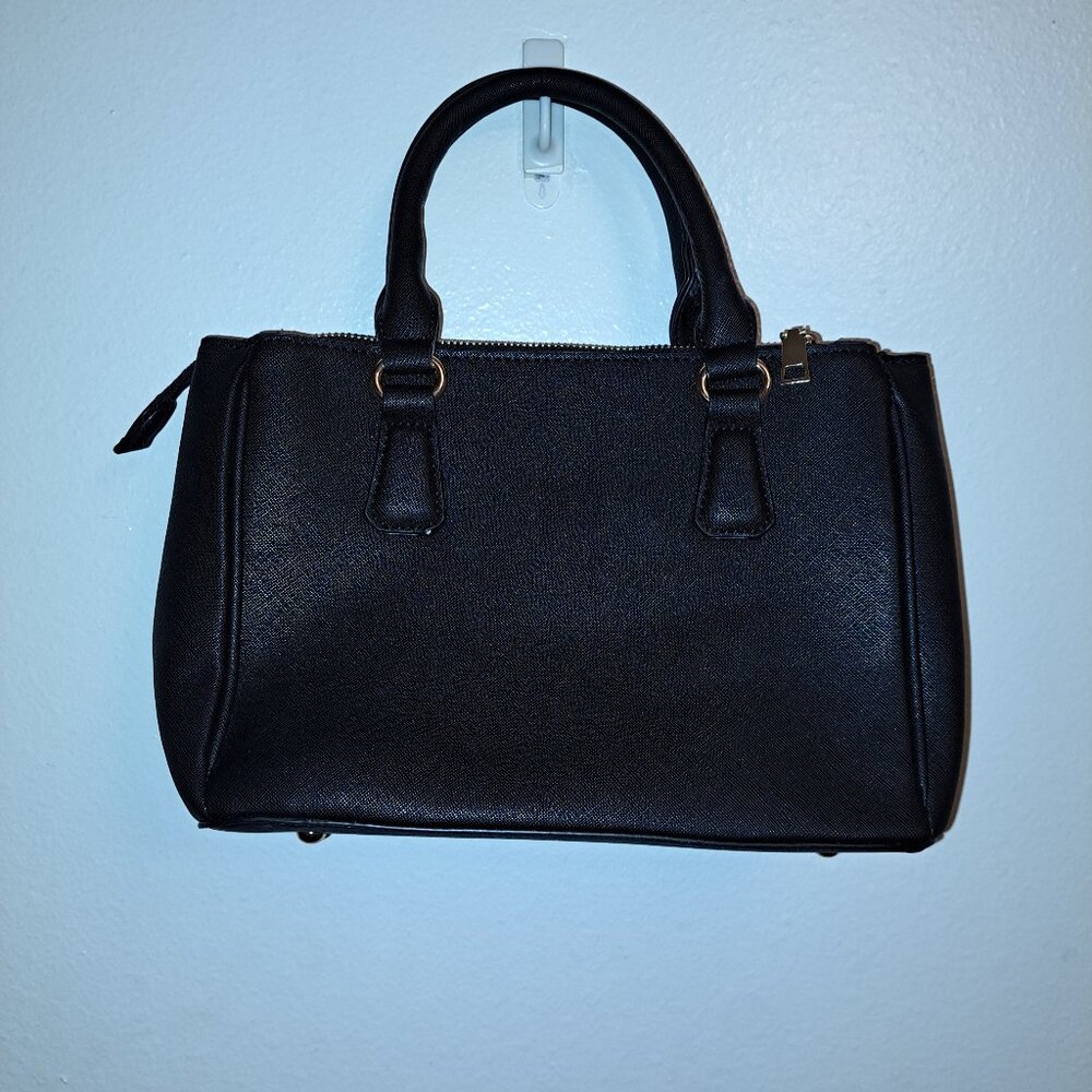 NWOT Black 2 Piece Satchel/Crossbody Purse &Wallet Set, 3 Zipper Compartments